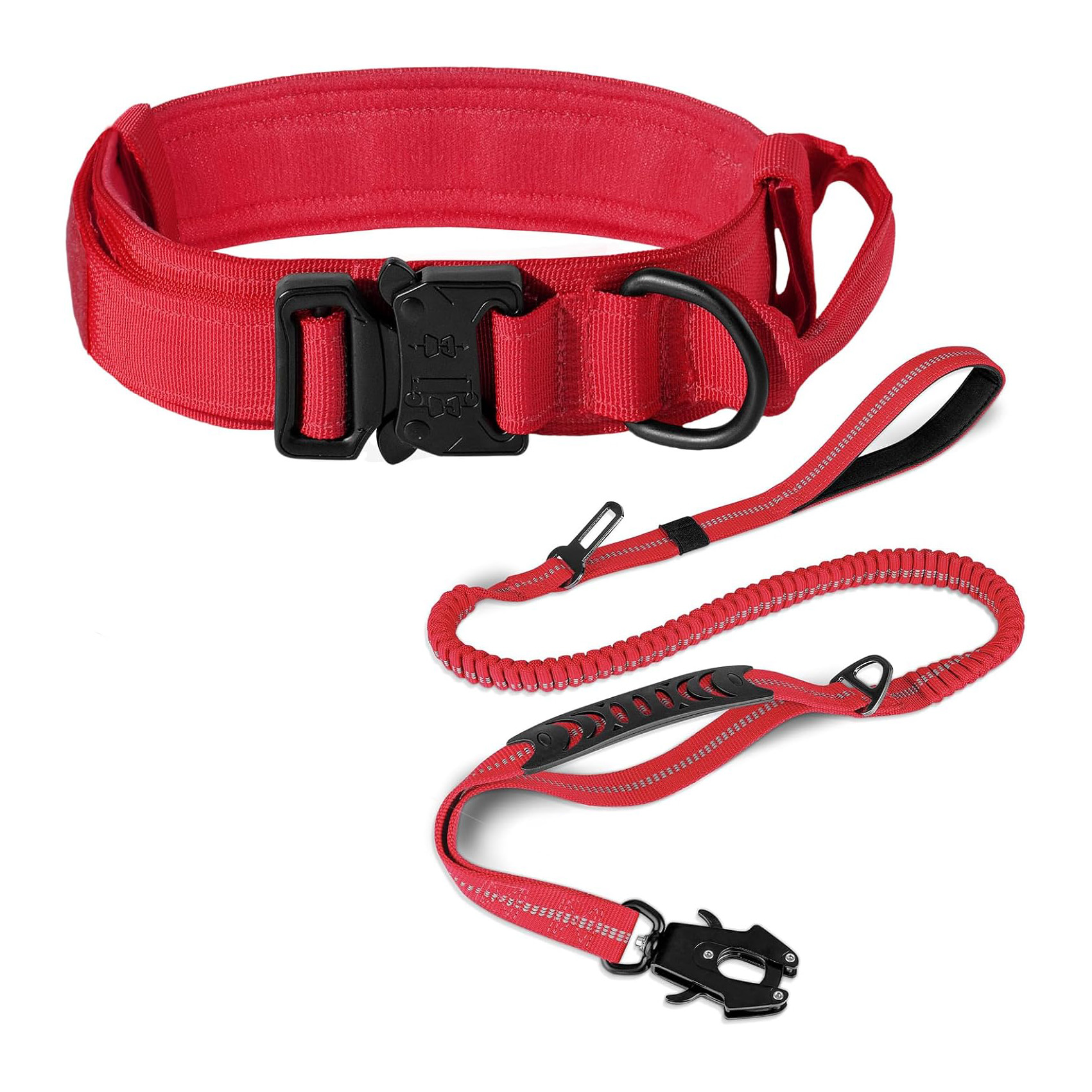 Tactical Personalised Puppy Dog Collar and Leash