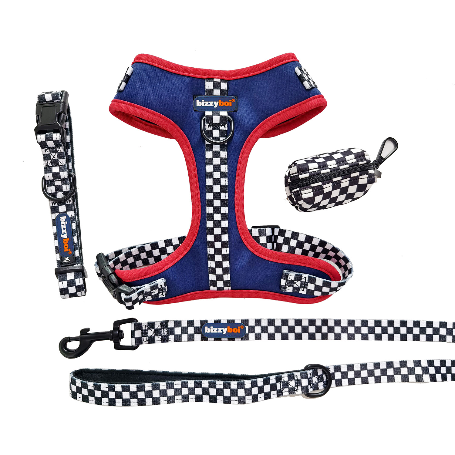Perfect Fit Harness with Poop Bag Dispenser For Medium Dogs