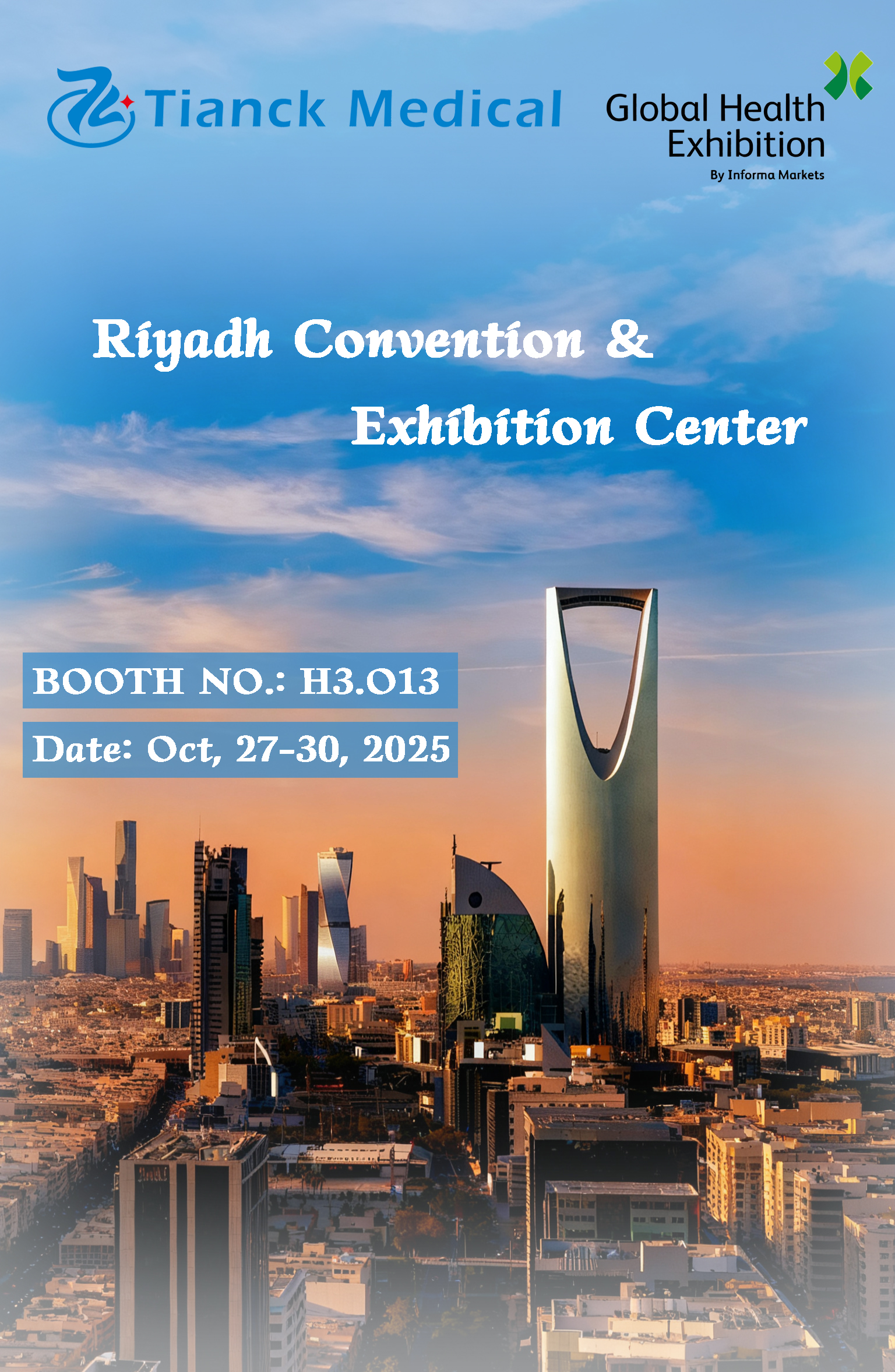 Memfokuskan pada Inovasi Perubatan Pakar, Tianck Medical CO.,Ltd. untuk Pameran di Pameran Perubatan Antarabangsa Riyadh