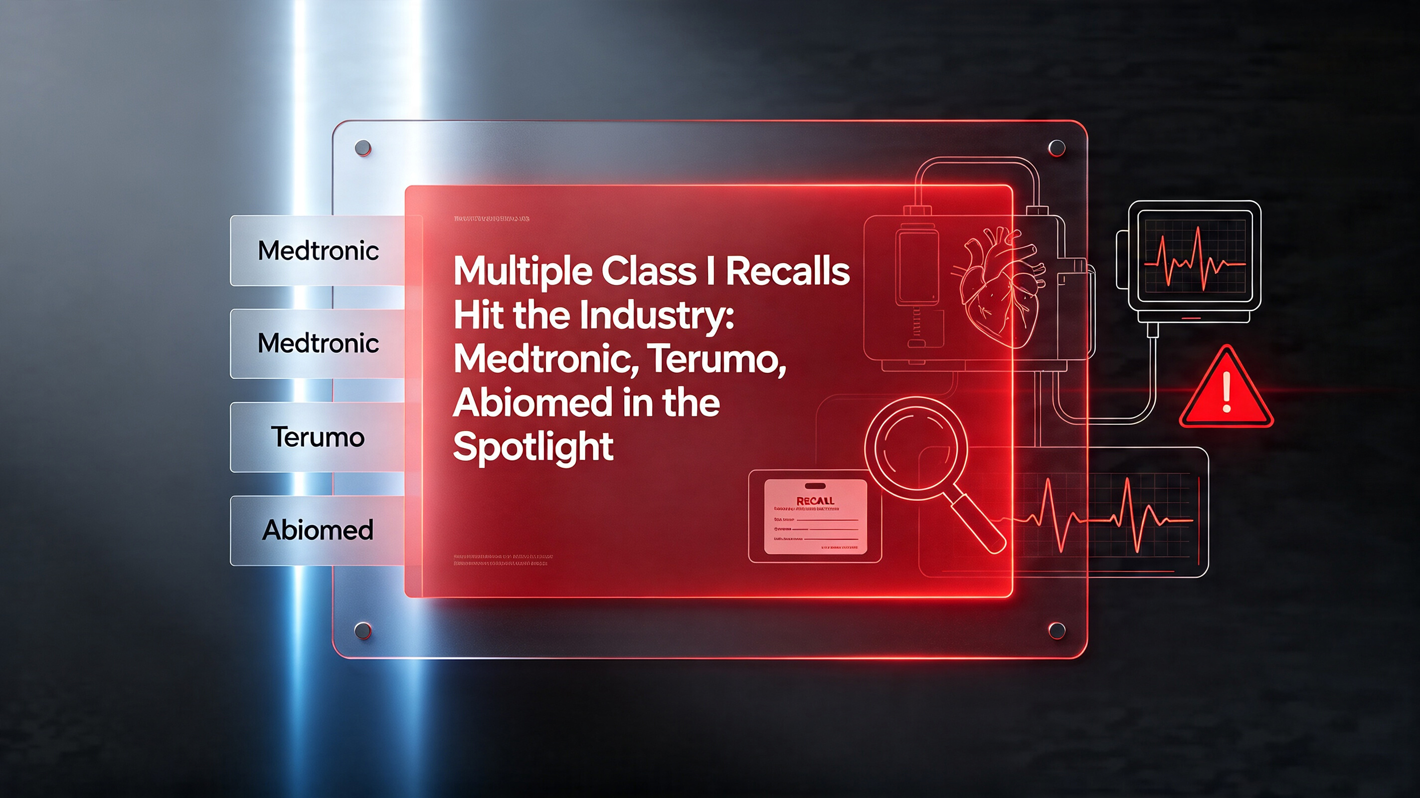 【HEADLINES】Multiple Class I Recalls Hit the Industry: Medtronic, Terumo, Abiomed in the Spotlight