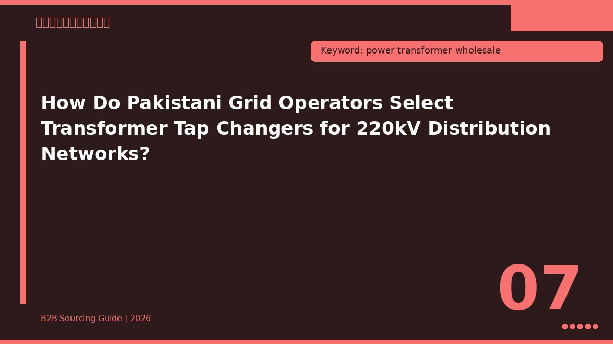 ¿Cómo seleccionan los operadores de la red eléctrica pakistaní los cambiadores de tomas para transformadores en redes de distribución de 220 kV?
