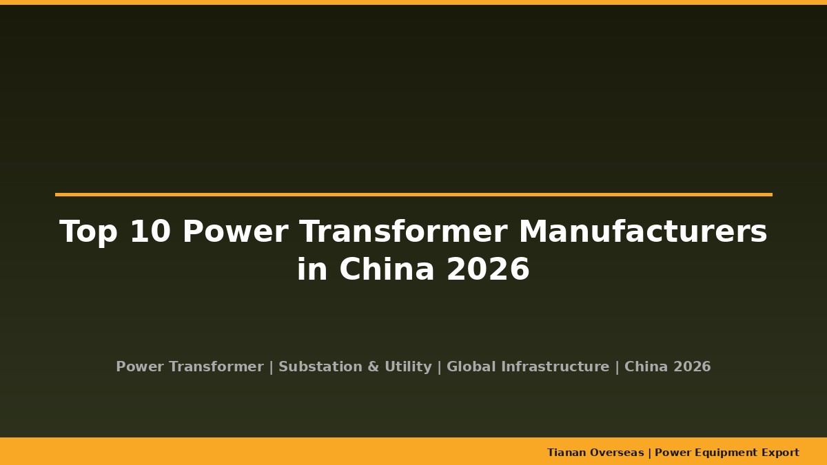 Los 10 principales fabricantes de transformadores de potencia en China en 2026