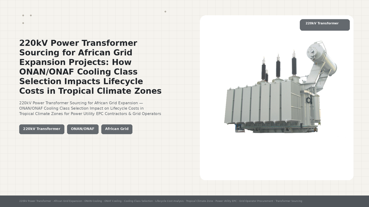 220kV Power Transformer Sourcing for African Grid Expansion Projects: How ONAN/ONAF Cooling Class Selection Impacts Lifecycle Costs in Tropical Climate Zones