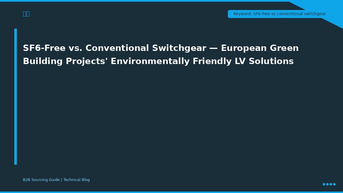 SF6-Free vs. Conventional Switchgear — European Green Building Projects' Environmentally Friendly LV Solutions