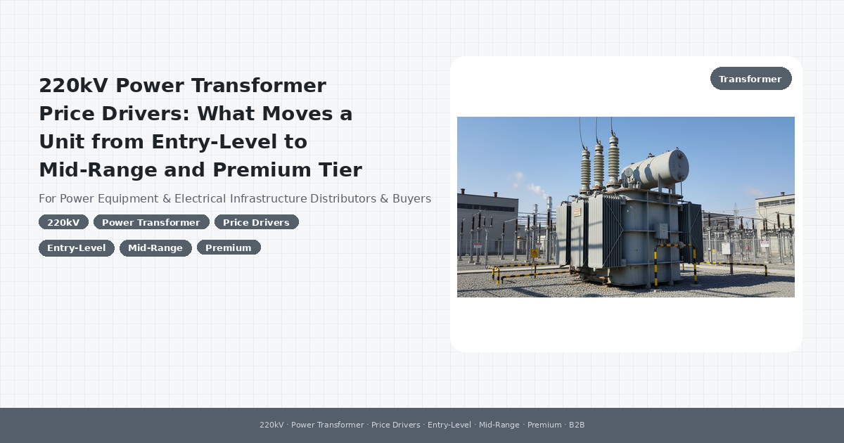 220kV Power Transformer Price Drivers: What Moves a Unit from Entry-Level to Mid-Range and Premium Tier