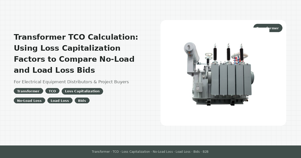 Transformer TCO Calculation: Using Loss Capitalization Factors to Compare No-Load and Load Loss Bids