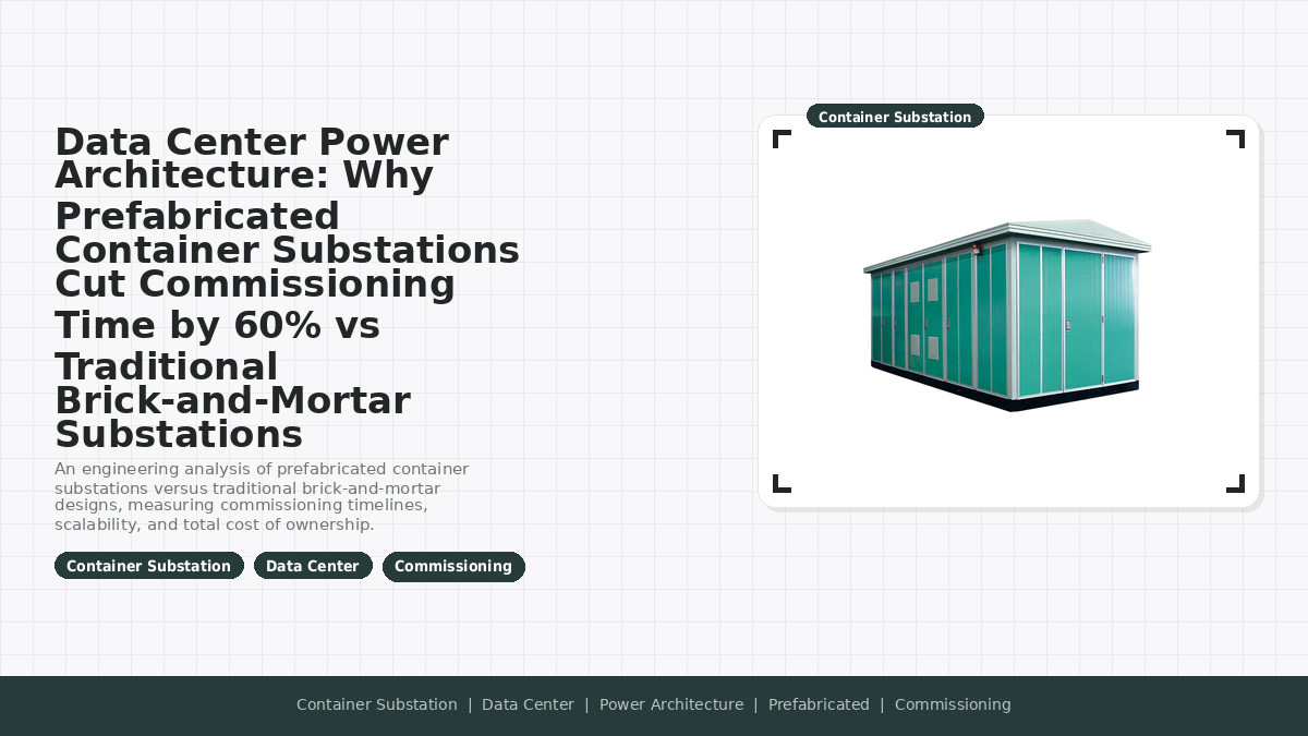 Data Center Power Architecture: Why Prefabricated Container Substations Cut Commissioning Time by 60% vs Traditional Brick-and-Mortar Substations