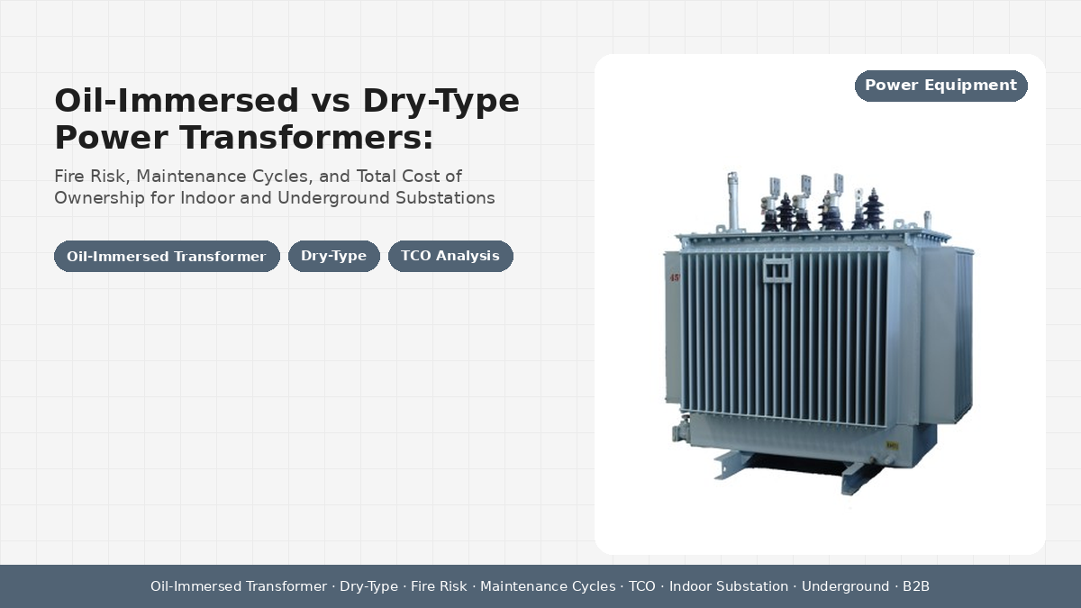 Oil-Immersed vs Dry-Type Power Transformers: Fire Risk, Maintenance Cycles, and Total Cost of Ownership for Indoor and Underground Substations
