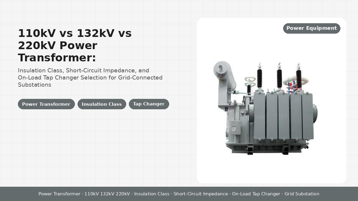 110kV vs 132kV vs 220kV Power Transformer: Insulation Class, Short-Circuit Impedance, and On-Load Tap Changer Selection for Grid-Connected Substations