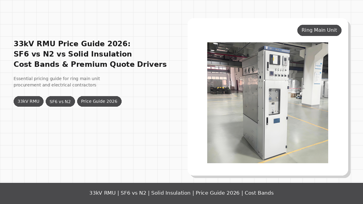 33kV RMU Price Guide 2026: SF6 vs N2 vs Solid Insulation Cost Bands & Premium Quote Drivers