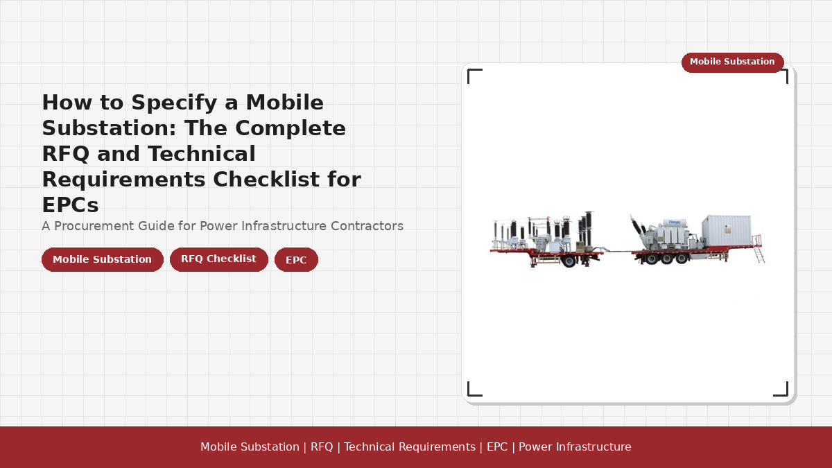 How to Specify a Mobile Substation: The Complete RFQ and Technical Requirements Checklist for EPCs