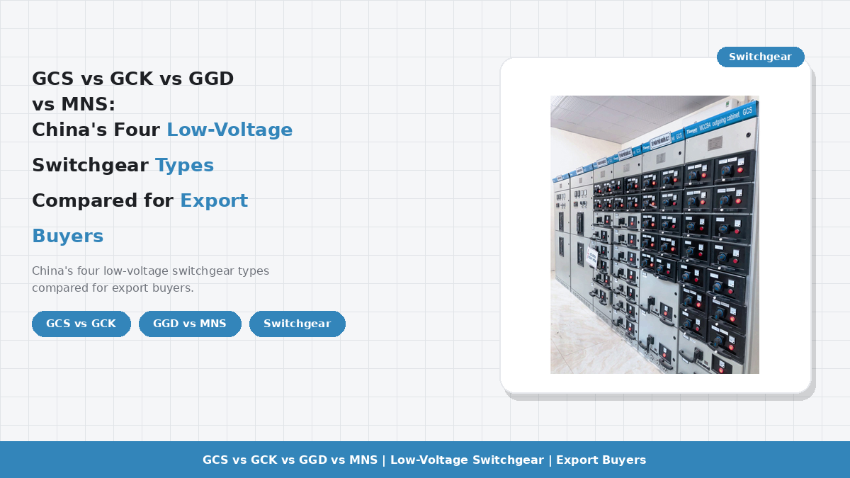 GCS vs GCK vs GGD vs MNS: China's Four Low-Voltage Switchgear Types Compared for Export Buyers