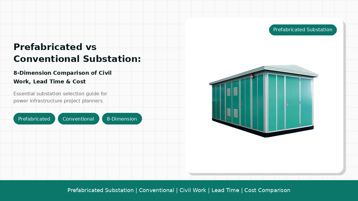 Prefabricated vs Conventional Substation: 8-Dimension Comparison of Civil Work, Lead Time & Cost