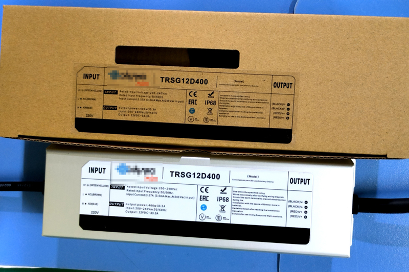 12V-400W-wateroroof-led-driver-Brwon-box-with-stickers