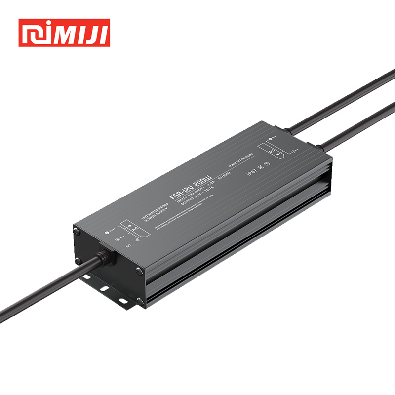 Ultra-Slim 200W 12V Constant Voltage Waterproof Driver (IP67) - 16.7A, 187-262Vac