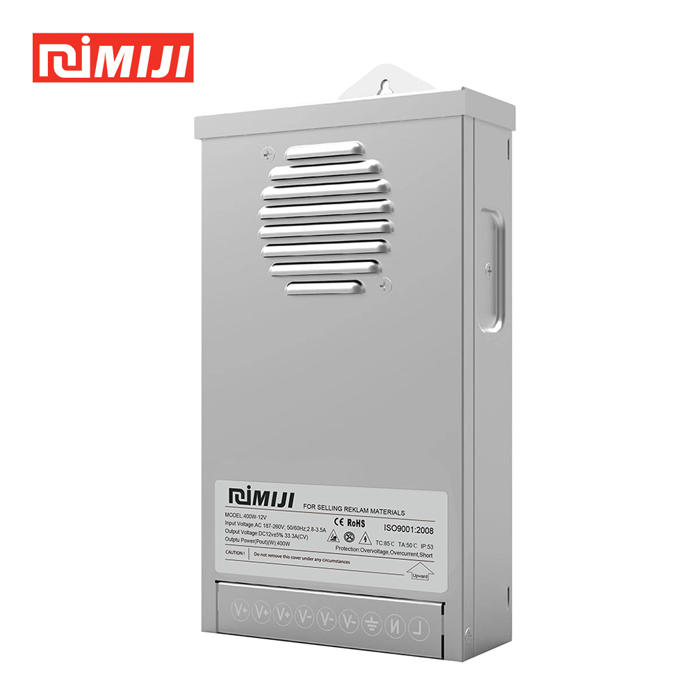 Durable 400W 12V Semi-Potted Rainproof Supply - Full Protection for Bridges & Facades
