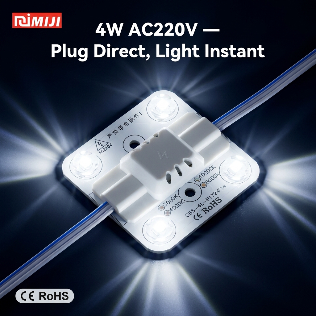 AC 220V High Voltage LED Module | 4W Driverless Signage Solution | MIJI