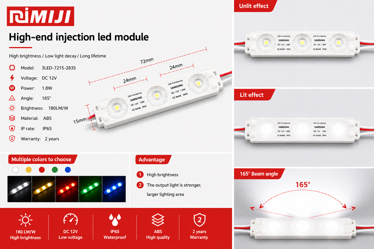 Stop Losing Brightness: Why MIJI's 180LM/W 7215 LED Module is the Ultimate Solution for High-Impact Signage