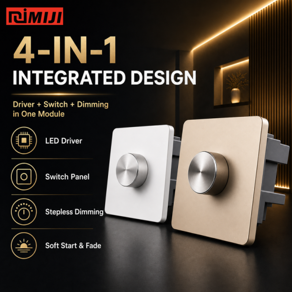 MIJI Launches 86-Type Dimming Switch Power Supply for Smart Low-Voltage Lighting Systems