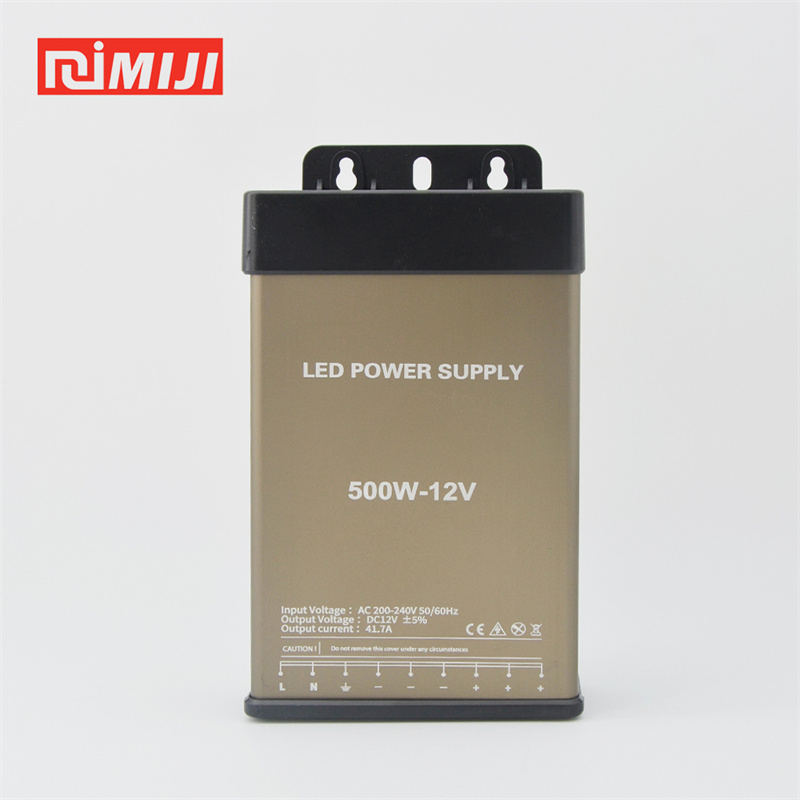12V 41.7A 500W High Power Lighting Rainproof Power Supply