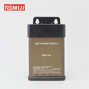 12V 5.0A 60W LED Outdoor Rainproof Power Supply