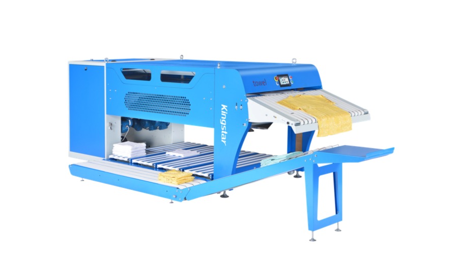 Plegadora de toallas Kingstar Automation-Texfinity con soplador de aire