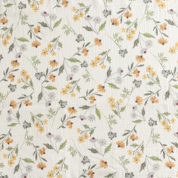 100% Organic Cotton Double Gauze Crinkle Fabric – Breathable & Textured Natural Fabric
