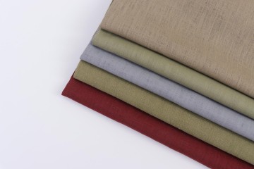 High Quality Breathable 70% Ramie 30% Cotton Organic Fabric Air-Washed Solid Color Woven Technique Plain Dyed for Dresses
