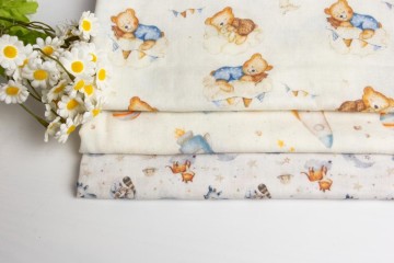 100% Cotton Double-Layer Plain Fabric with Animal Digital Print