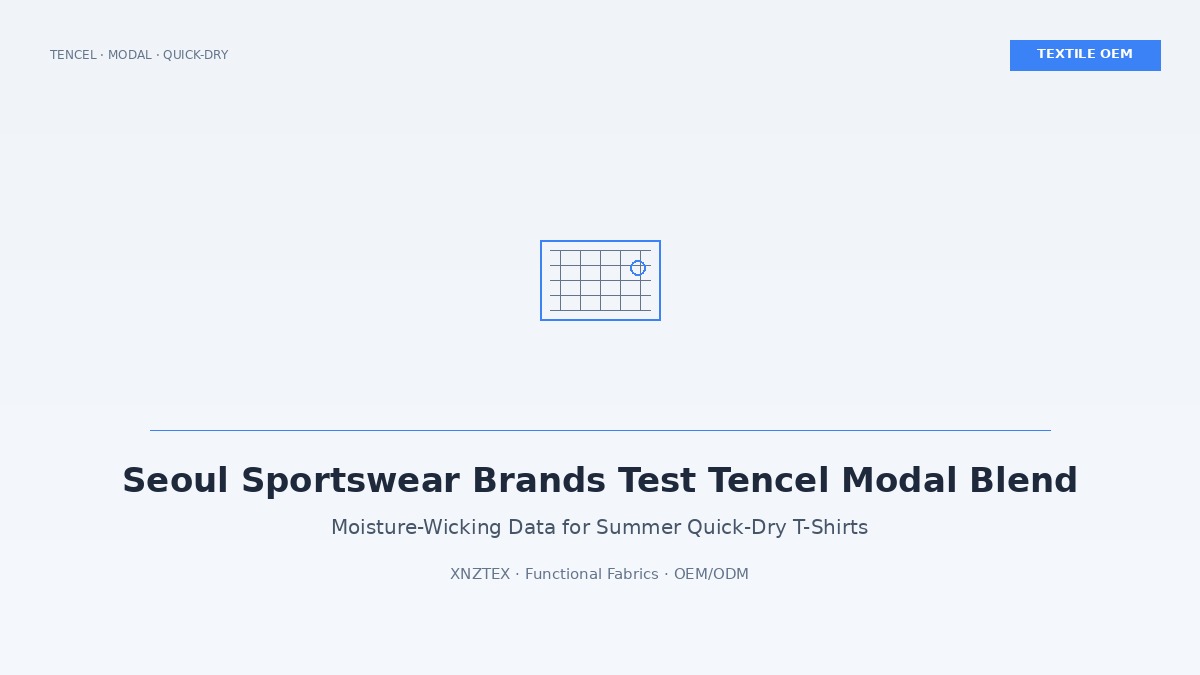 Laboratory Moisture-Wicking Data Seoul Sportswear Brands Test When Blending Tencel and Modal for Summer Quick-Dry T-Shirts