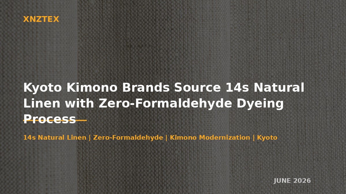 Zero-Formaldehyde Dyeing Processes Kyoto Kimono Modernization Brands Source When Specifying 14s Natural Linen for Casual Wear Lines