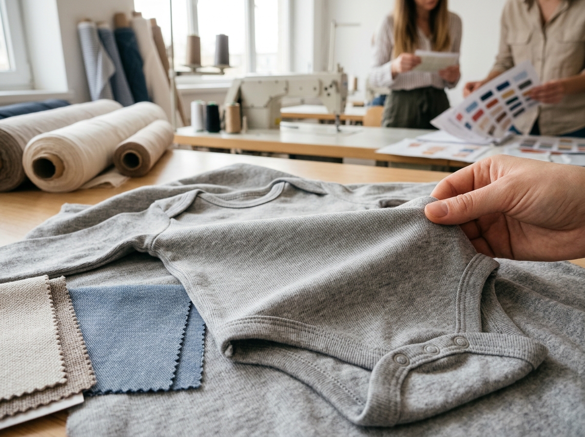 Why is 100% cotton knit fabric ideal for baby wear?