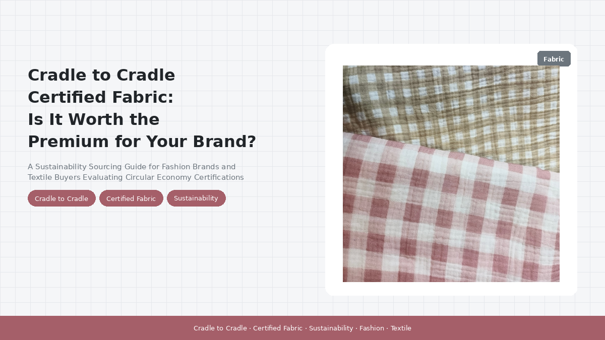 Tecido com certificação Cradle to Cradle: vale a pena o custo adicional para a sua marca?