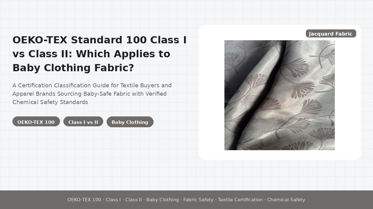 Norma OEKO-TEX 100 Classe I vs Classe II: Qual se aplica ao tecido de roupas de bebê?