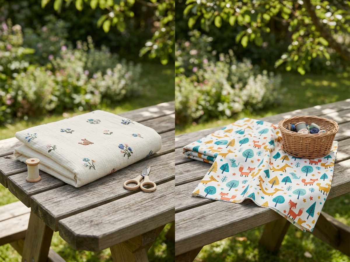 Cotton Embroidered Fabric or Digital Print for Kidswear?