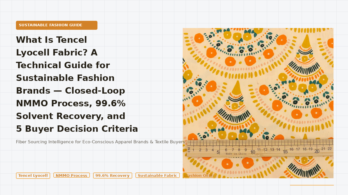 What Is Tencel Lyocell Fabric? A Technical Guide for Sustainable Fashion Brands — Closed-Loop NMMO Process, 99.6% Solvent Recovery, and 5 Buyer Decision Criteria