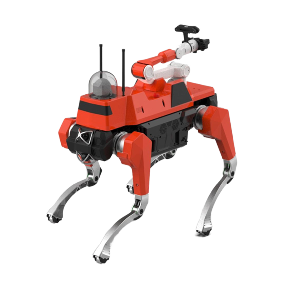 Cão robô de emergência contra incêndios