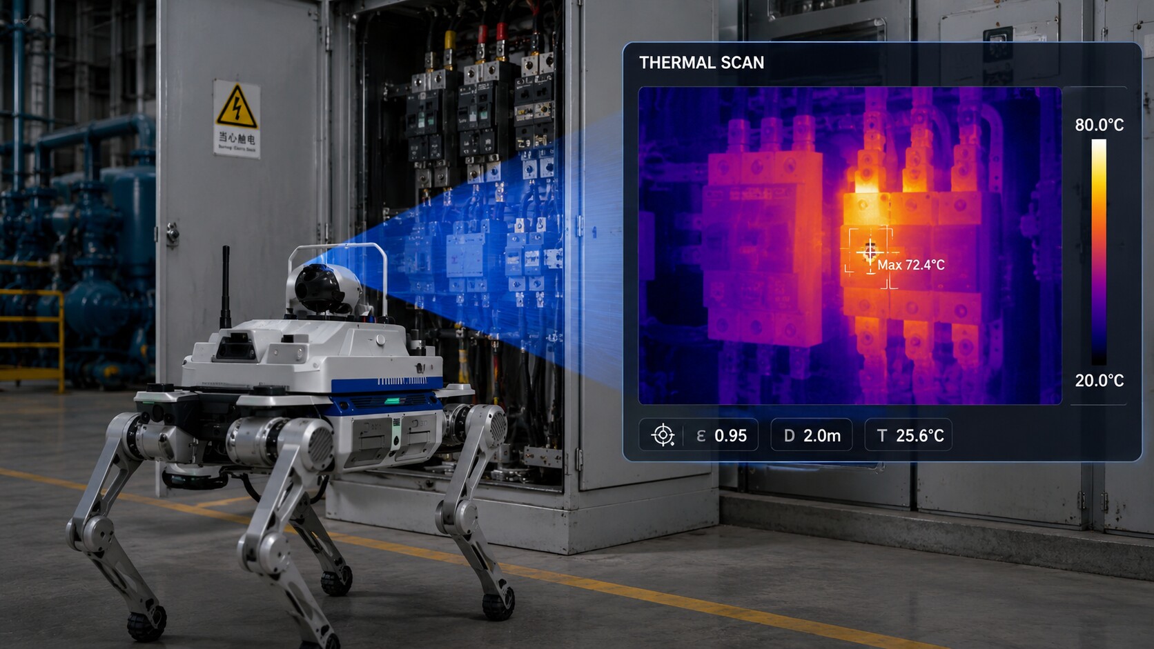 How Thermal Cameras Can Improve Industrial Inspection with Quadruped Robots？