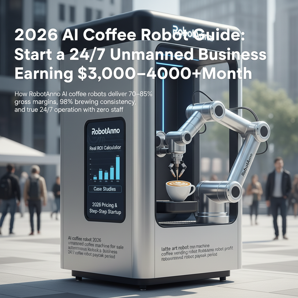 2026 AI Coffee Robot Guide: Start a 24/7 Unmanned Business Earning $3,000–$4,000+/Month