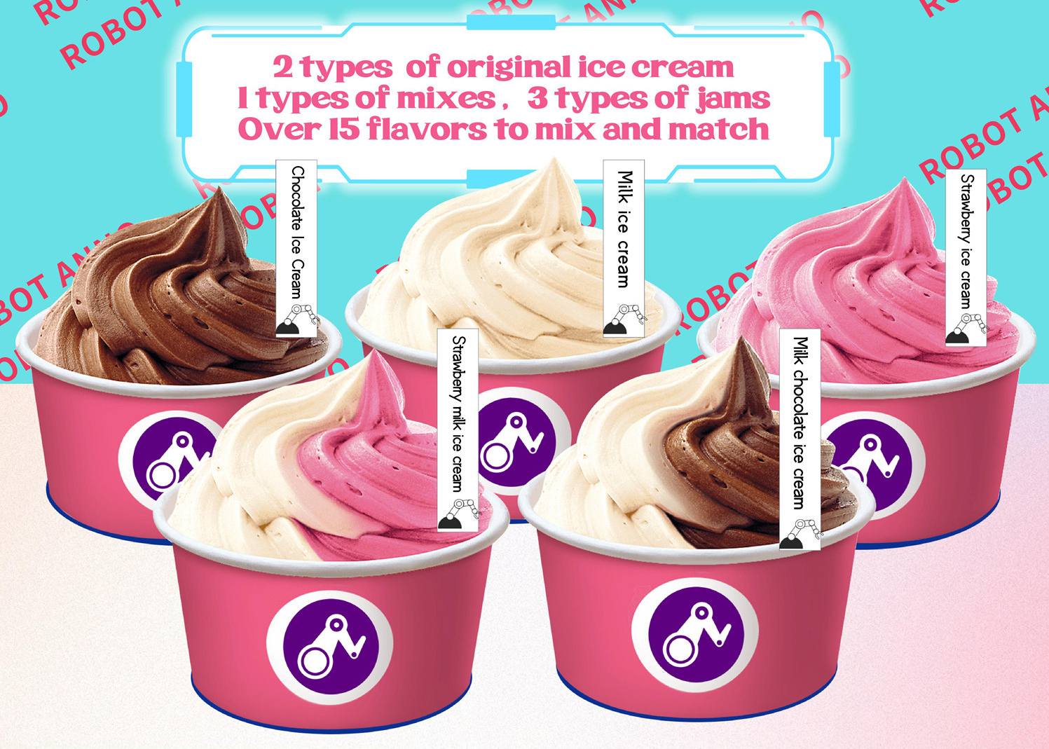 Circular open ice cream machine 4