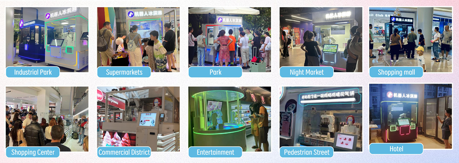 Circular open ice cream machine 5