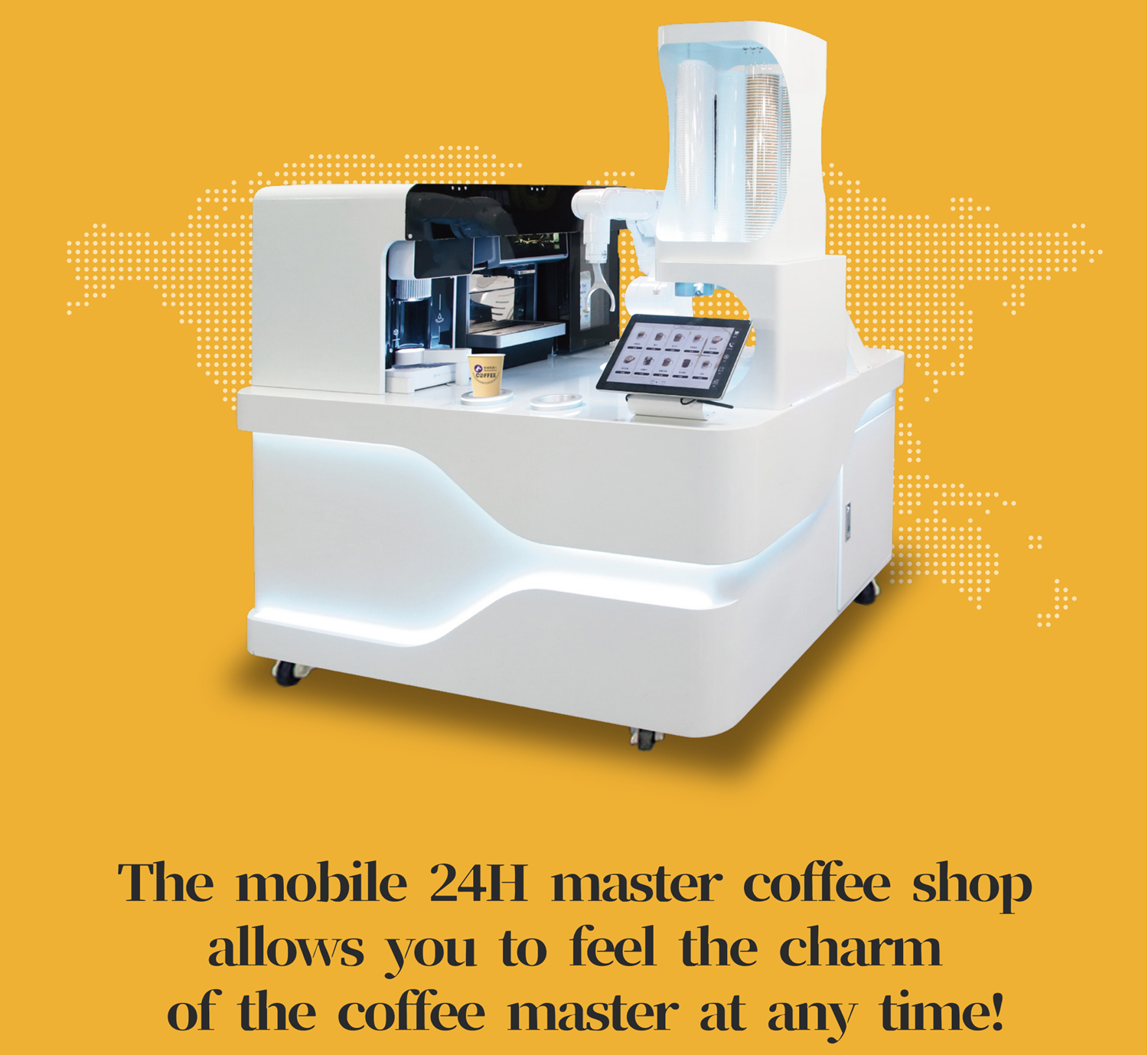 Nuevo robot de cafetería abierto, detalle 7