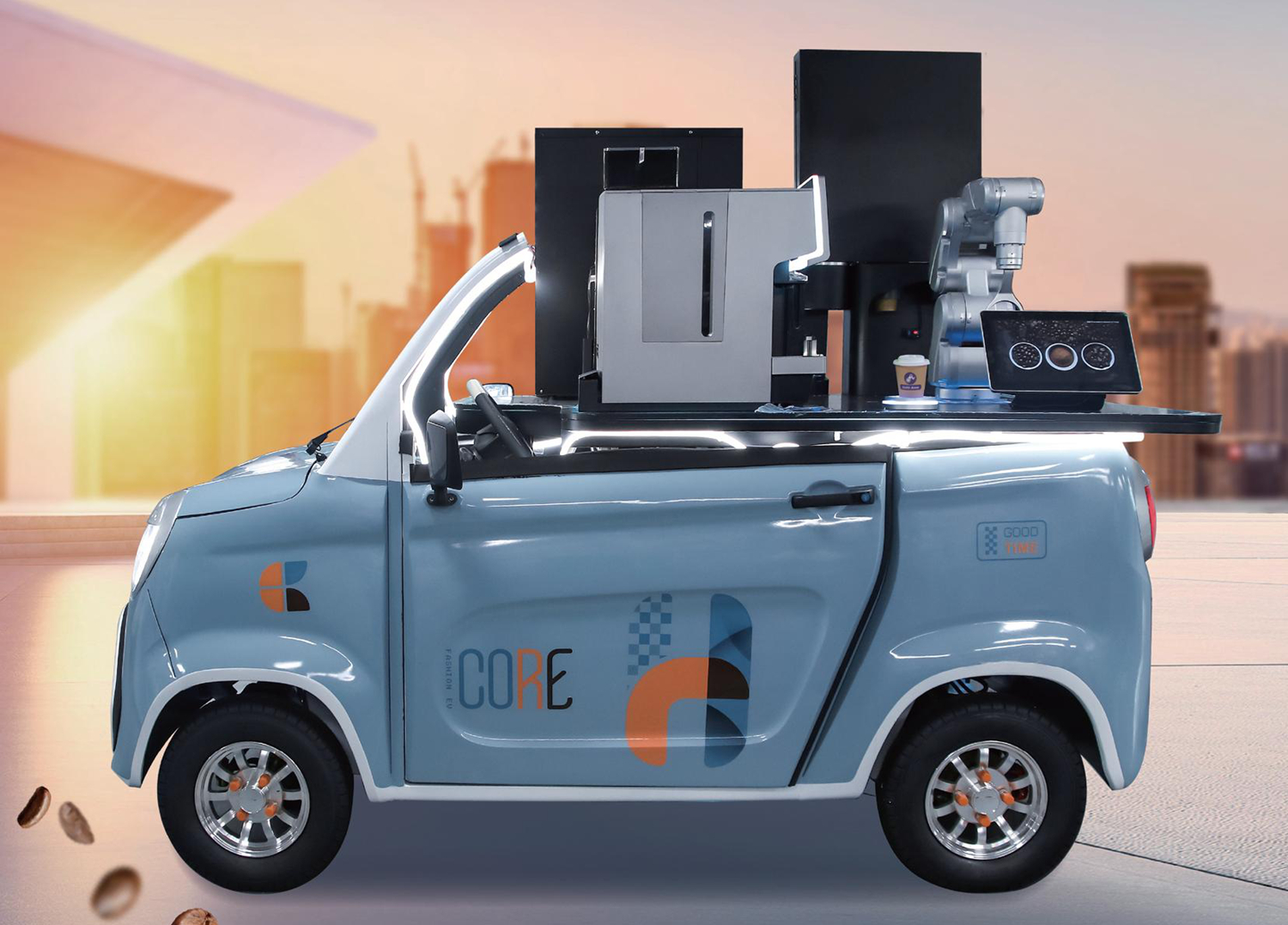 Robot Car Coffee Bar Detail 1