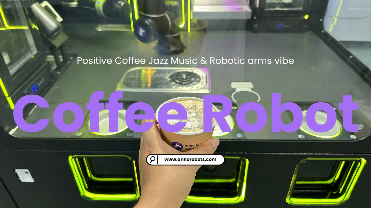 Coffee Robot in Action ☕ | Positive Jazz Vibes & Robotic Latte Art | Coffee Robot