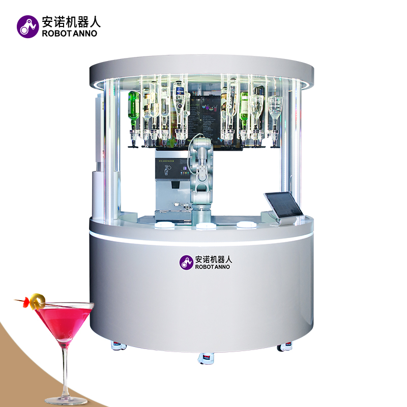 Máquina expendedora de barman robot con inteligencia artificial: coctelería de última generación con máquina de hielo