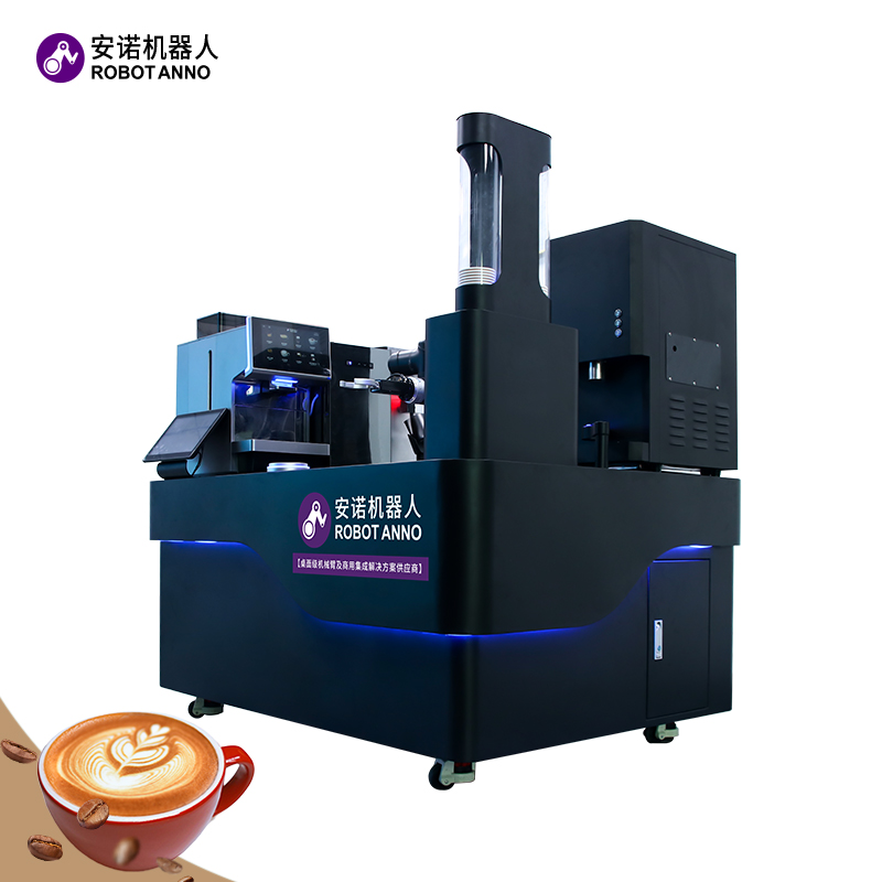 Una nueva generación de productos de café con arte baristalatte con robot con inteligencia artificial