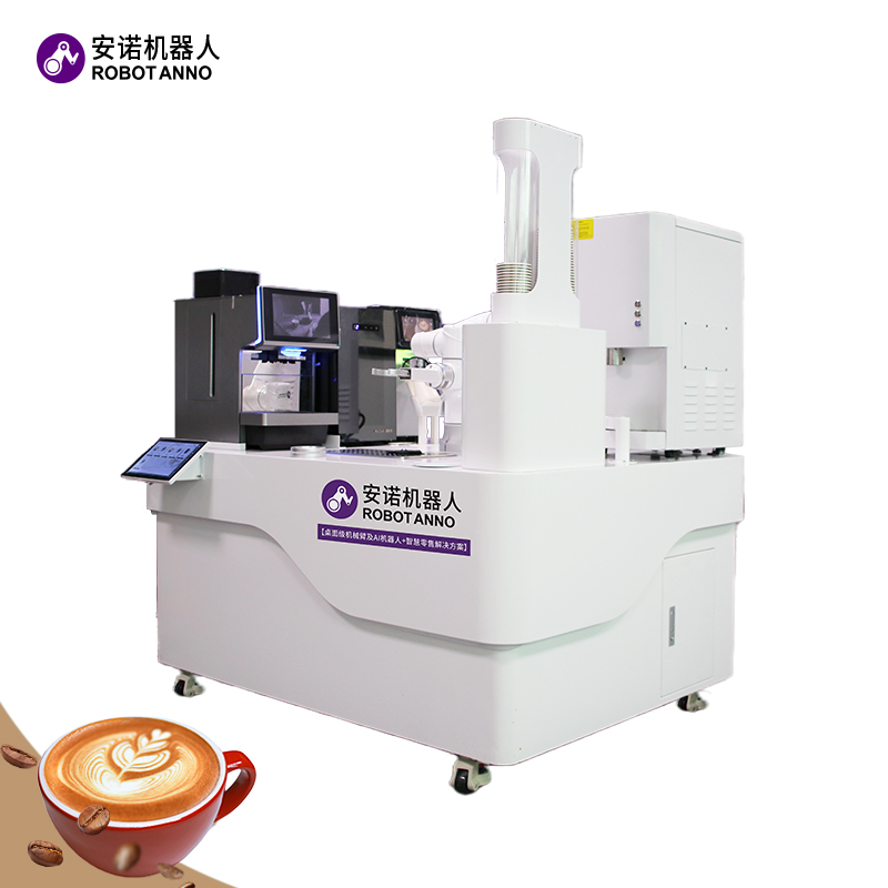 Descubra el futuro: Robot barista con inteligencia artificial para un café con arte latte espectacular