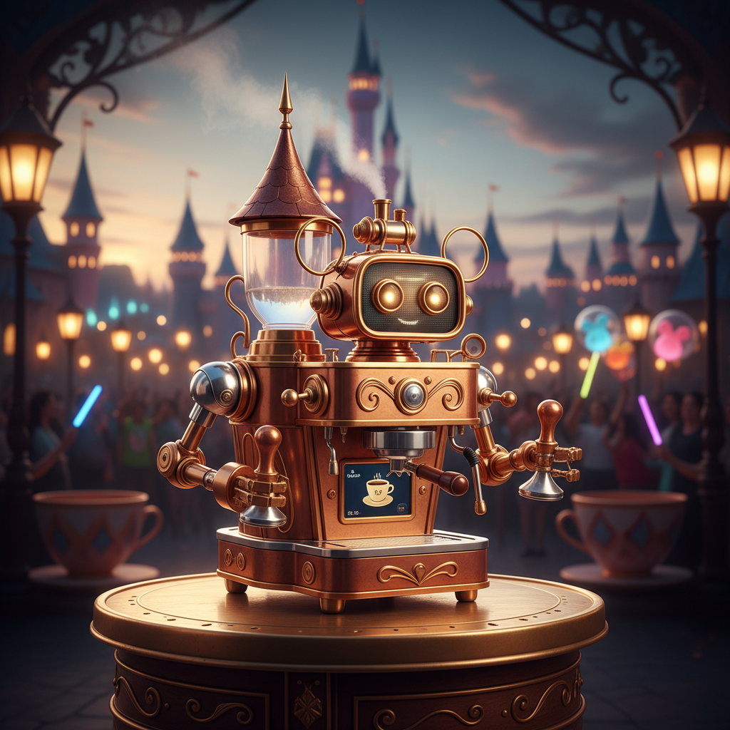 Robot Espresso Maker For Disney-land