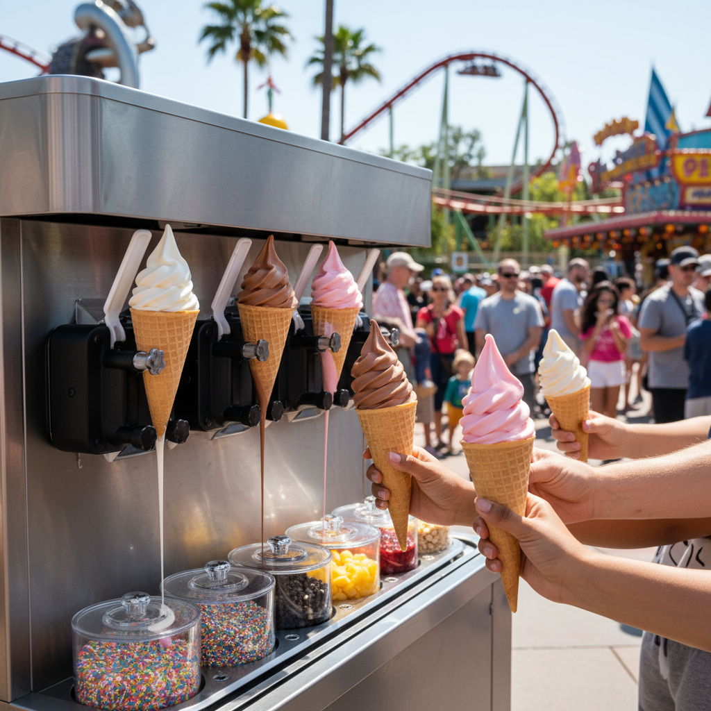 Self Serve Ice Cream Machine For Attractions