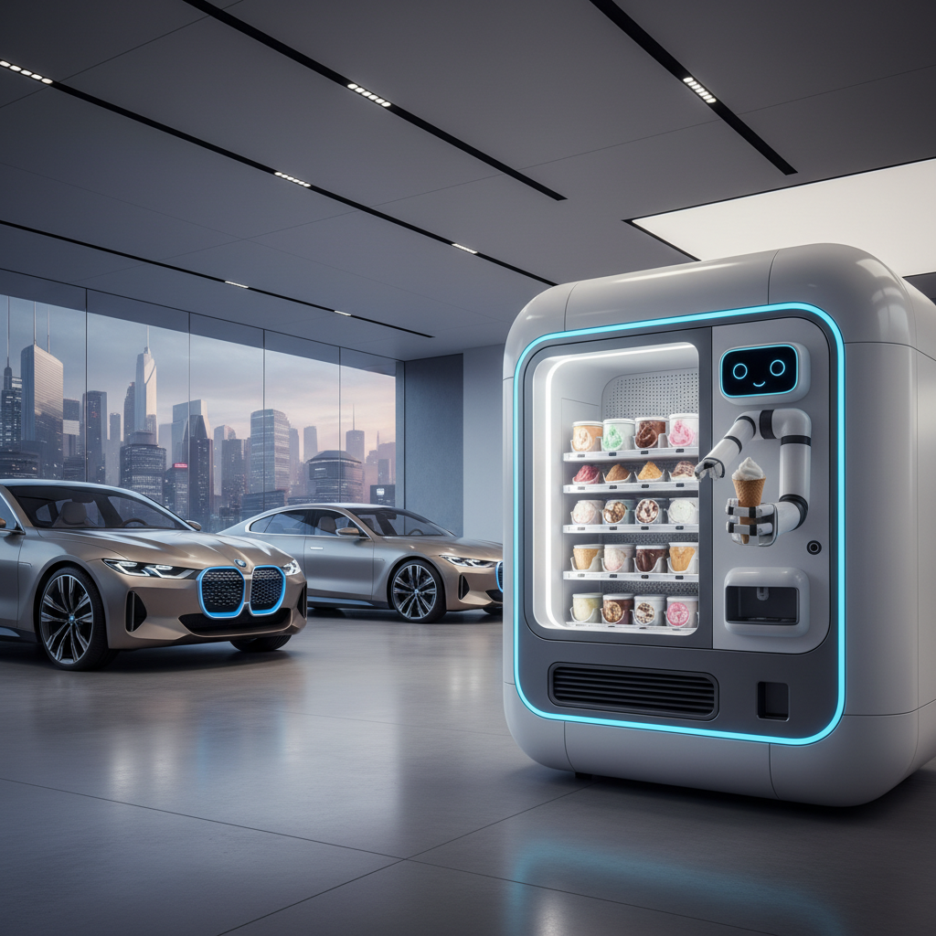 Robot Ice Cream Vending Machine For BMW Showrooms